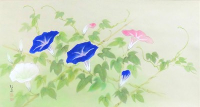 田中松泉作「朝顔」